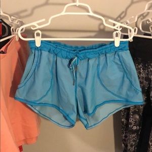 Blue lulu lemon shorts
